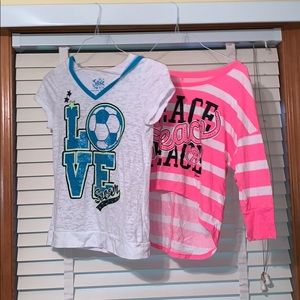 Justice shirt and cropped sweater